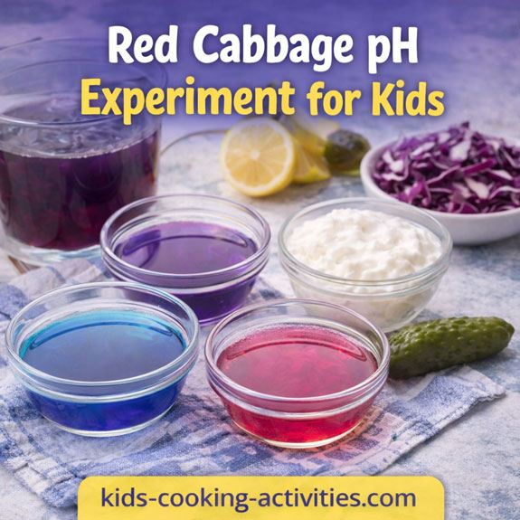 Red cabbage pH experiment for kids