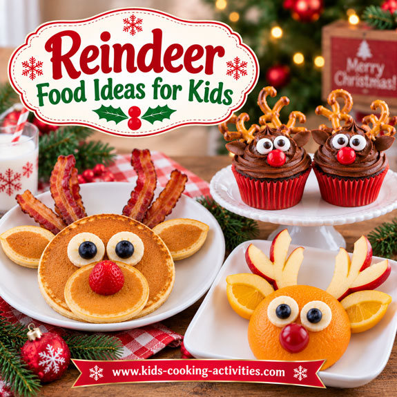 Reindeer food ideas for kids including Christmas snacks, cookies and treats