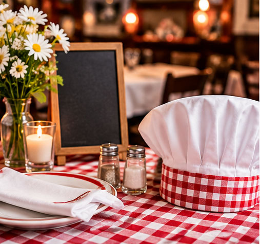 Kids setting up a pretend restaurant mystery dinner