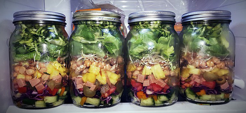 salads in a jar