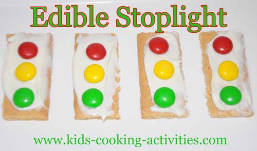 Stop light edible craft