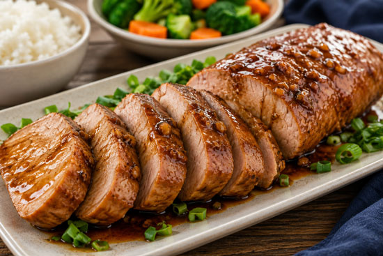 Slow cooker teriyaki pork tenderloin