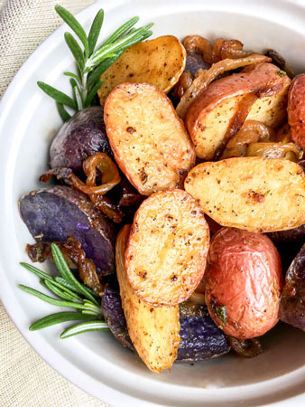 multi colored potatoes