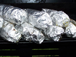 veggie wrap on grill