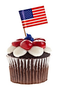 4th july cupcake