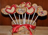 cookie heart bouquet