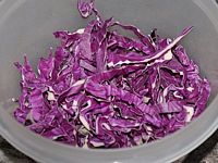 chopped red cabbage