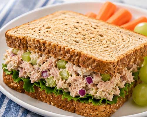 Tuna salad sandwich makings
