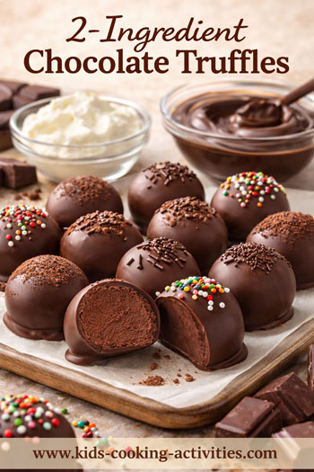2 ingredient chocolate truffles-CHGT