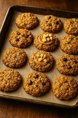 Healthy oatmeal banana cookies