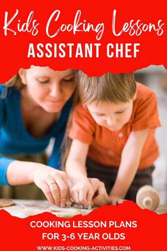 Assistant Chef cooking lessons for ages 3 to 6