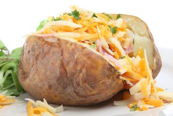 baked potato with cheese