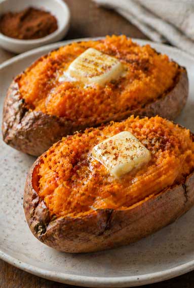 Baked sweet potatoes