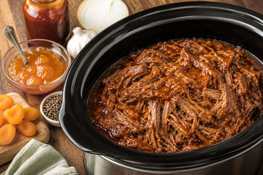 Slow Cooker Apricot BBQ Beef