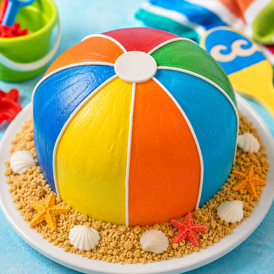 Beach ball cake