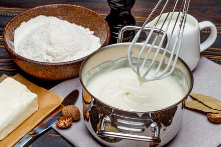 making bechamel sauce