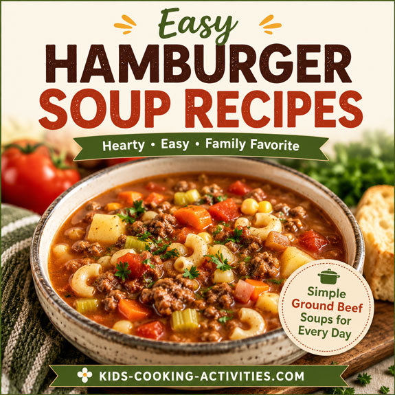 Easy hamburger soup with beef and vegetables