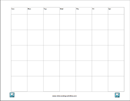 meal calendar printable