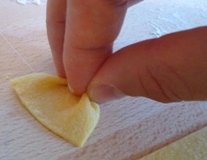 shaping homemade pasta