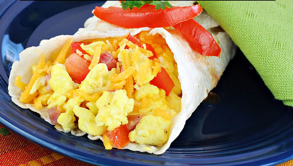 Breakfast burritos for kids