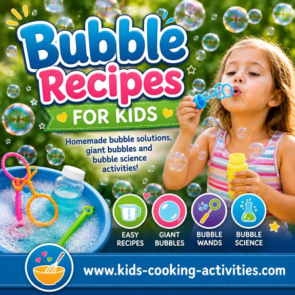 Kids blowing homemade bubbles outside