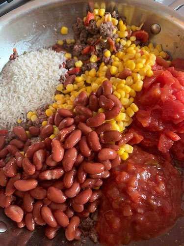 burrito bowl in a pot