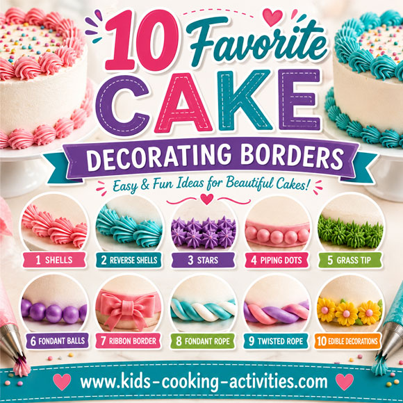 cake border decorating ideas collage