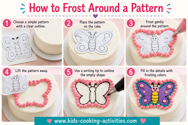 step by step cake decorating pattern tutorial