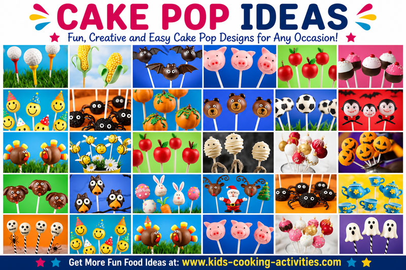 cake pop decorating ideas collage