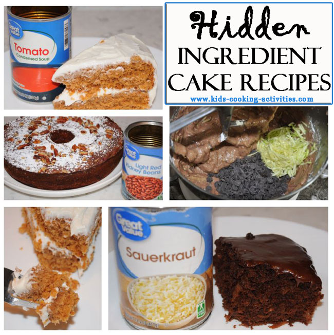 cakes with hidden ingredients