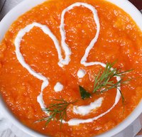 carrot soup garnishing