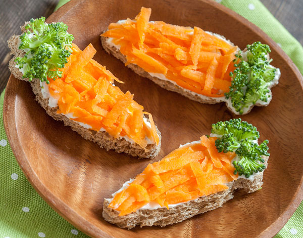 carrot vegetable toast