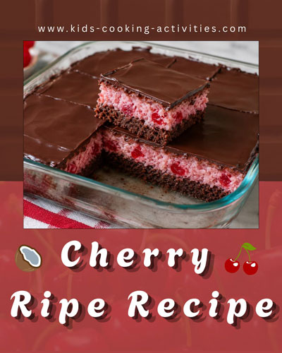 Cherry ripe slice