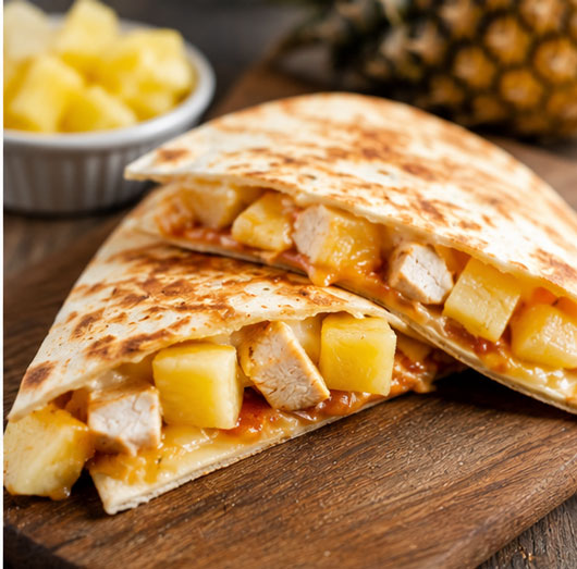 Chicken pineapple quesadilla