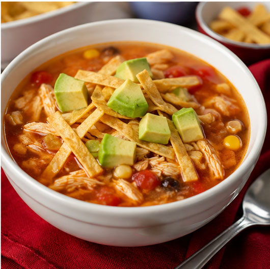 Easy homemade chicken tortilla soup