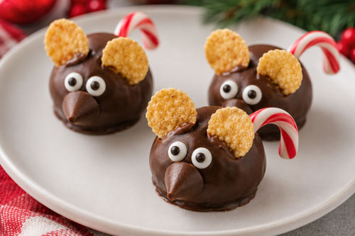 Chocolate mouse candy for an animal theme treat