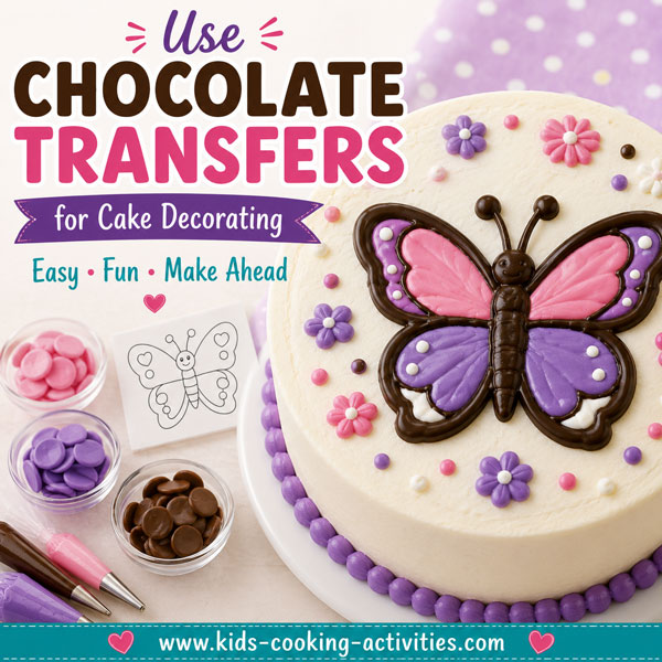 Chocolate transfers for cake decorating