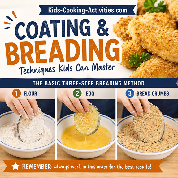 Coating and breading chicken