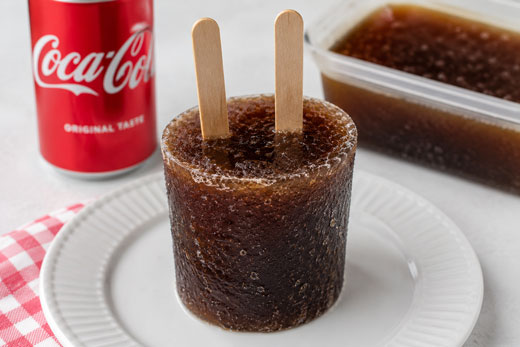Homemade Coke popsicle