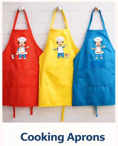 Kids cooking aprons