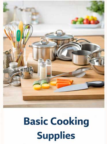 Kids cooking supplies, cookbooks, and teaching resources