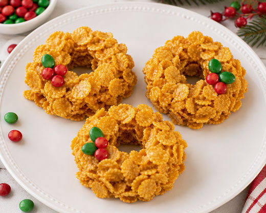 Cornflake wreath cookies and bars