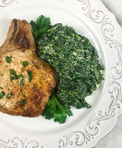 creamed spinach