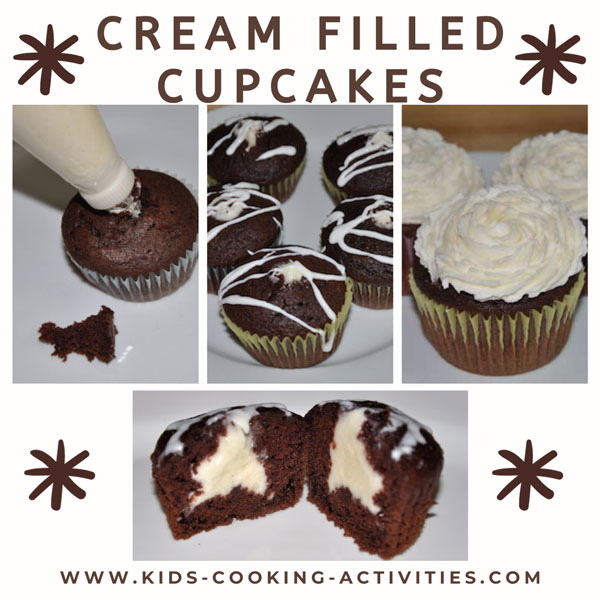 homemade cream filled cupcakes