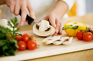 kids cooking lessons chopping vegetables using  safety rules