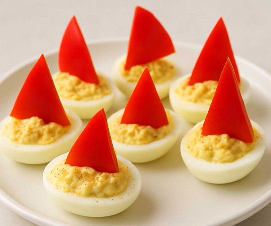 Deviled egg sailboats