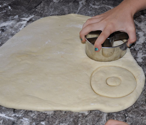 cutting out doughnuts