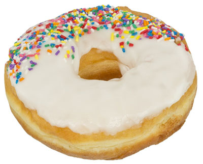 donut white frosting