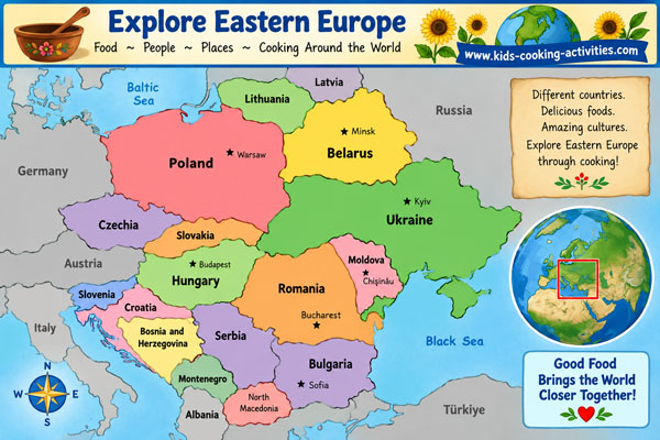 Map of Eastern Europe showing Poland, Ukraine, Hungary, Romania, Moldova, Bulgaria and neighboring countries