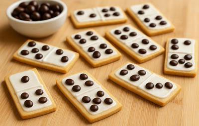 Edible domino cookies
